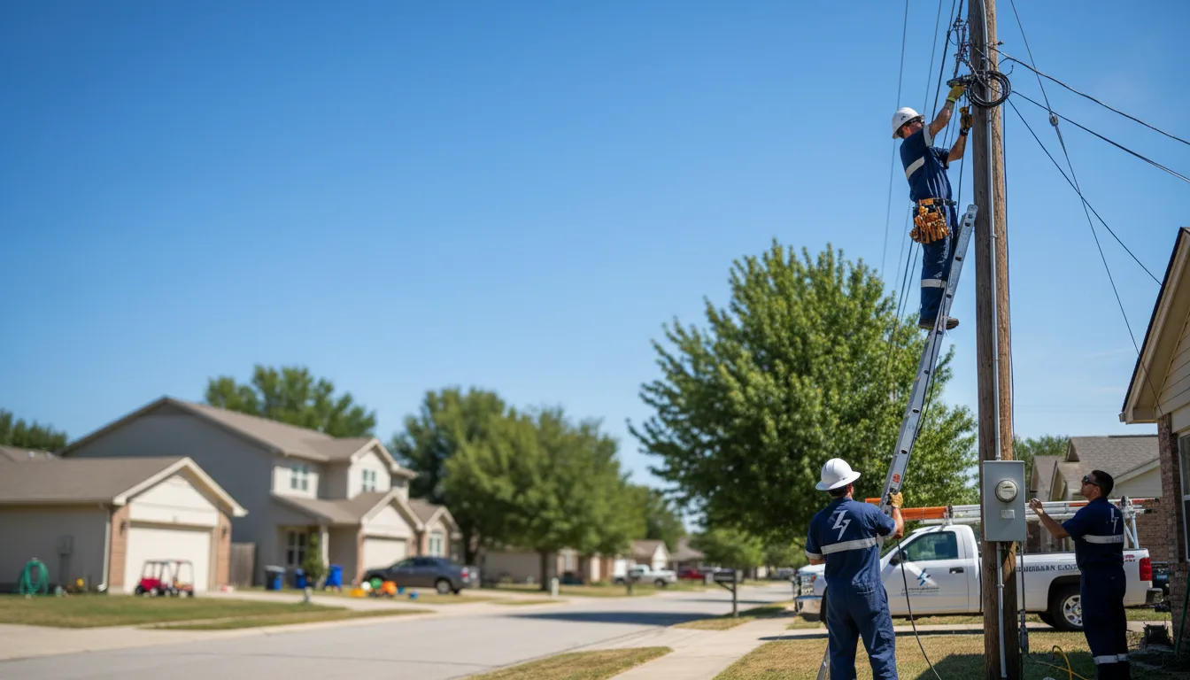 Residential electrician providing installation services in Holladay, TN